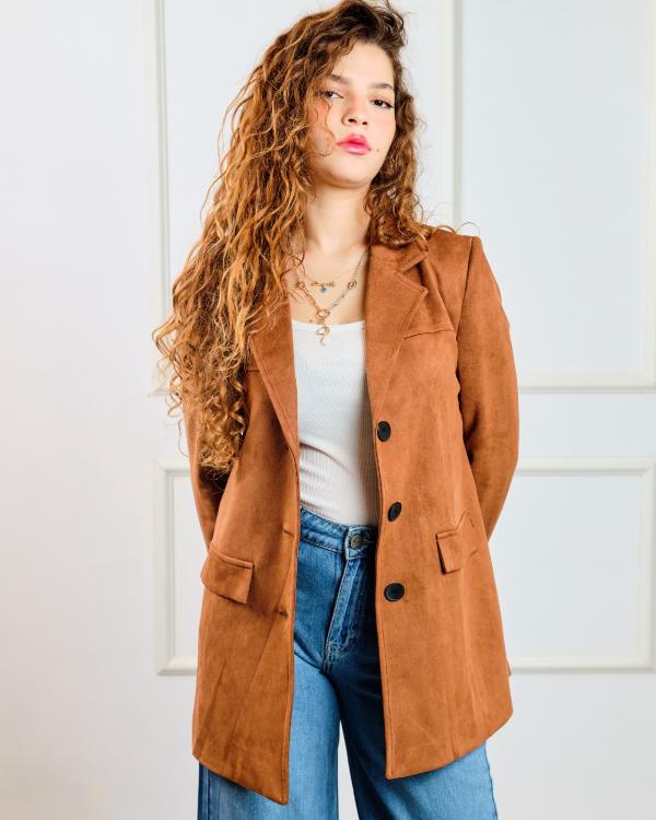 Blazer oversized camel