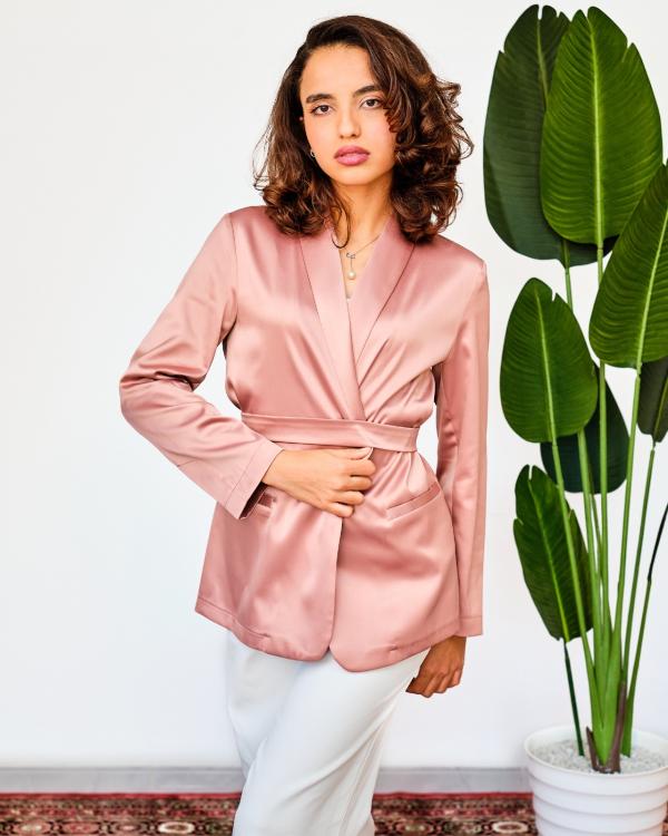 Blazer Glamour Rose poudrée