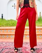 Pantalon carré Rouge Profond