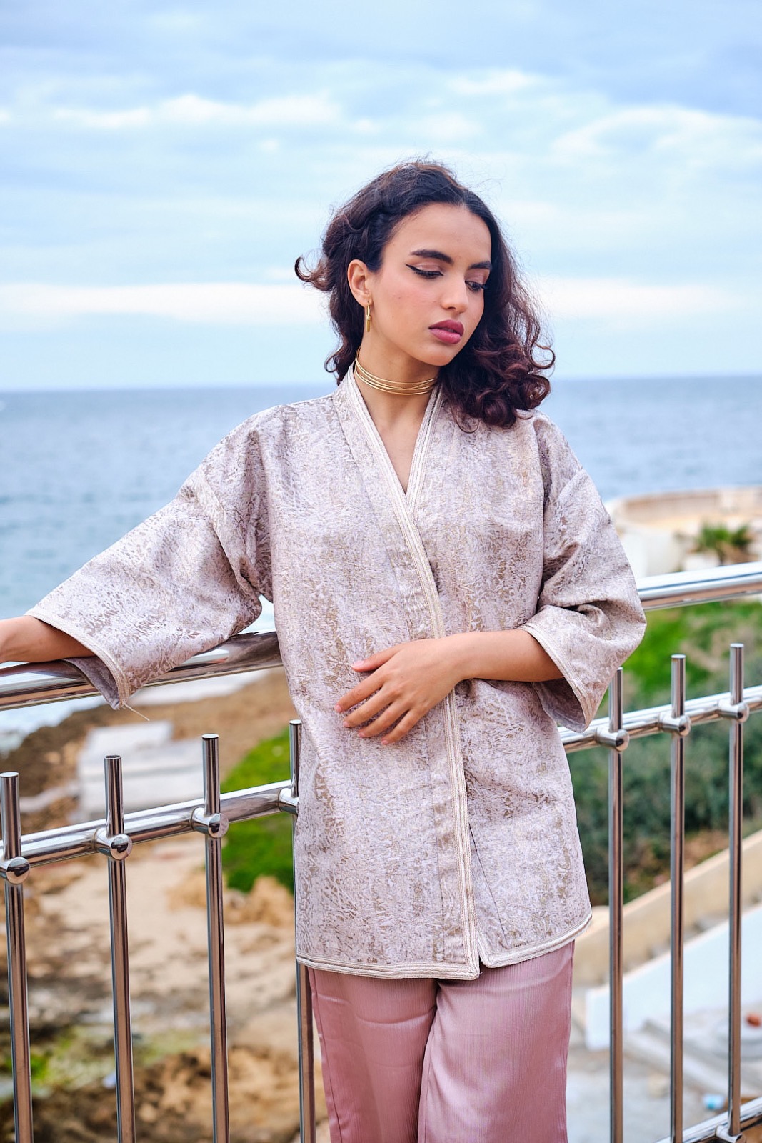 Veste Kimono Rosé