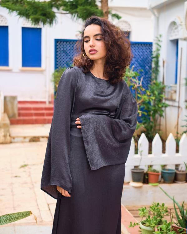 Robe Longue Gris Anthracite