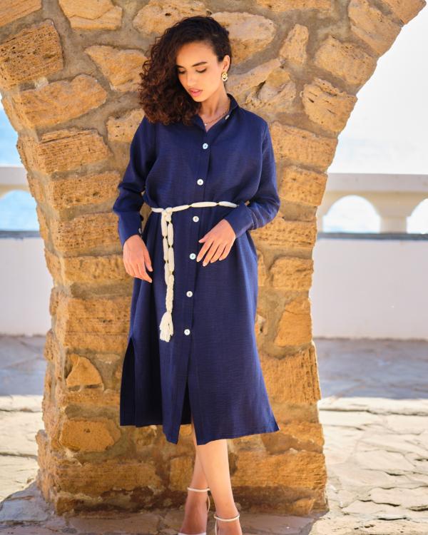 Robe midi Lunaria Dark blue 