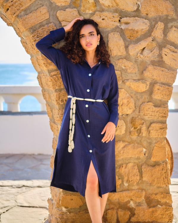 Robe midi Lunaria Dark blue 