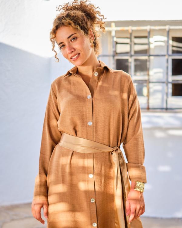 Robe midi Lunaria Sable 