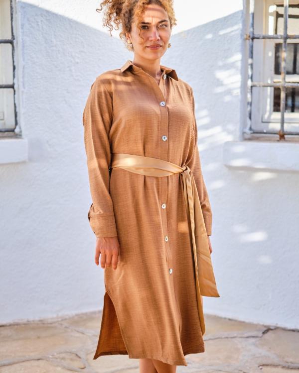 Robe midi Lunaria Sable 