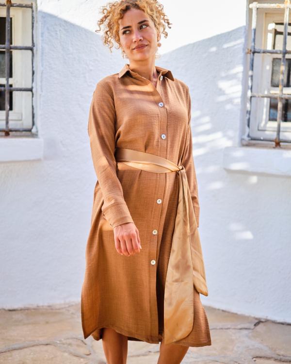 Robe midi Lunaria Sable 