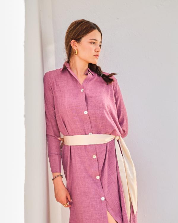 Robe midi Lunaria Mauve 