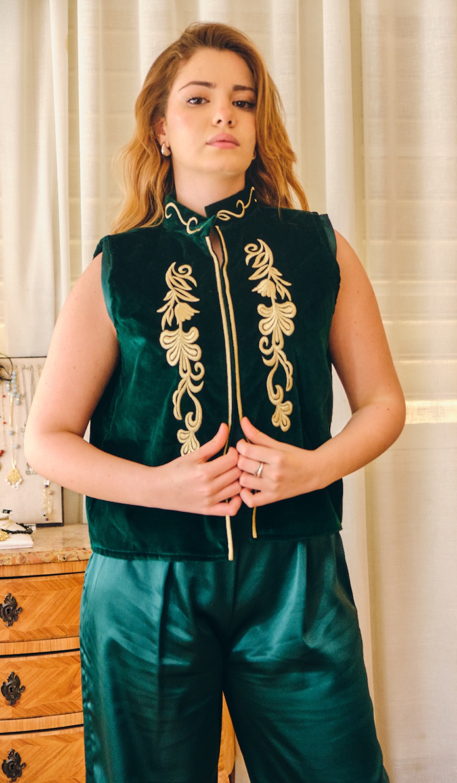 Gilet ZAPHIRA Vert Emeraude