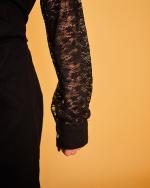 Ensemble Lin naturelle et dentelle BLACK 