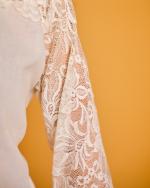 Ensemble Lin naturelle et dentelle BLANC CASSÉ