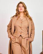 Ensemble en Lin Naturelle camel 