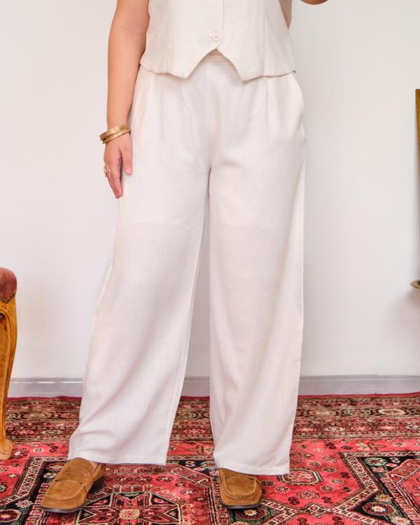 Ensemble en Lin Naturelle Beige 