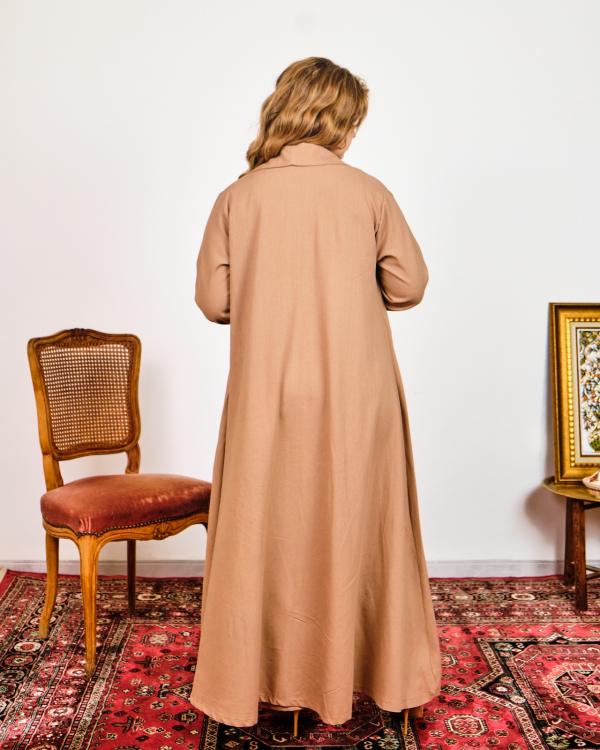 Ensemble en Lin Naturelle camel 