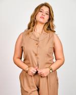 Ensemble en Lin Naturelle camel 