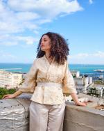 Veste Zeyna Blanche et Gold 
