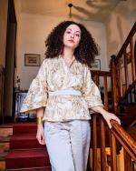 Veste Zeyna Blanche et Gold 
