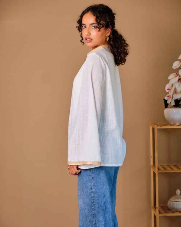 Tunique Leyla Lin naturel  manches longues