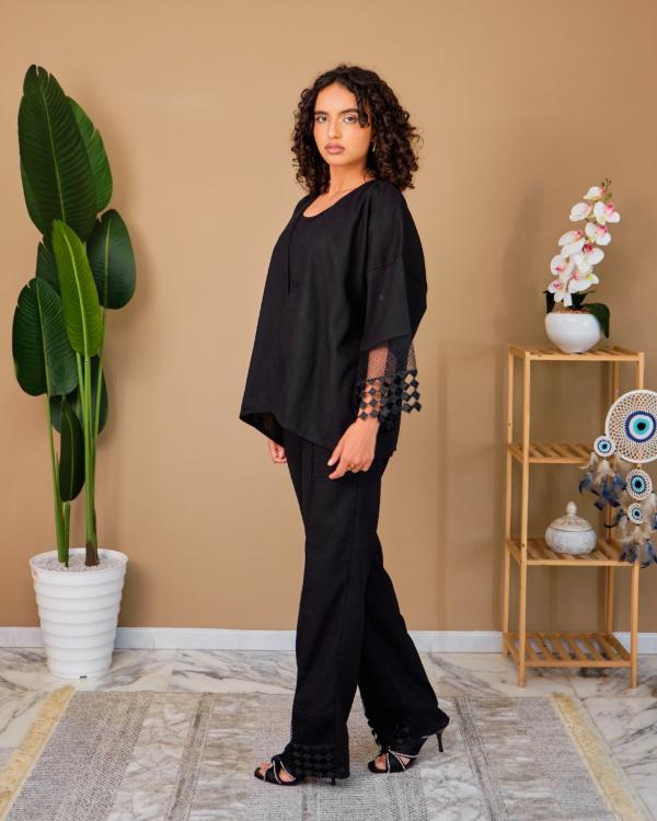Ensemble Lin naturelle summer Black