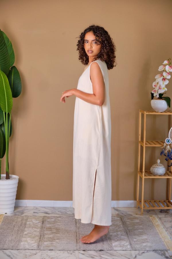 Robe romantique en Lin naturel 