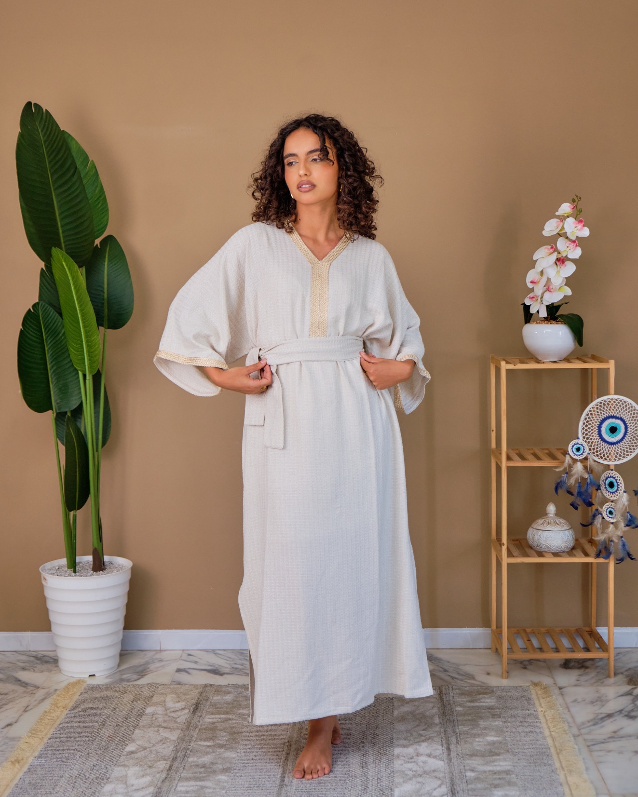 Robe Warda en lin naturel tissé
