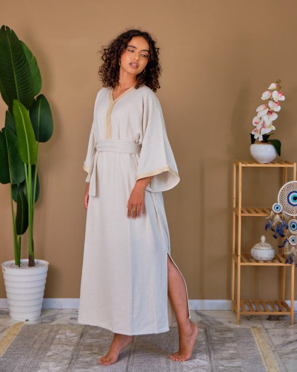 Robe Warda en lin naturel tissé