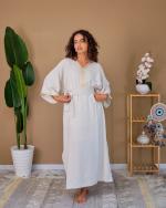 Robe Warda en lin naturel tissé