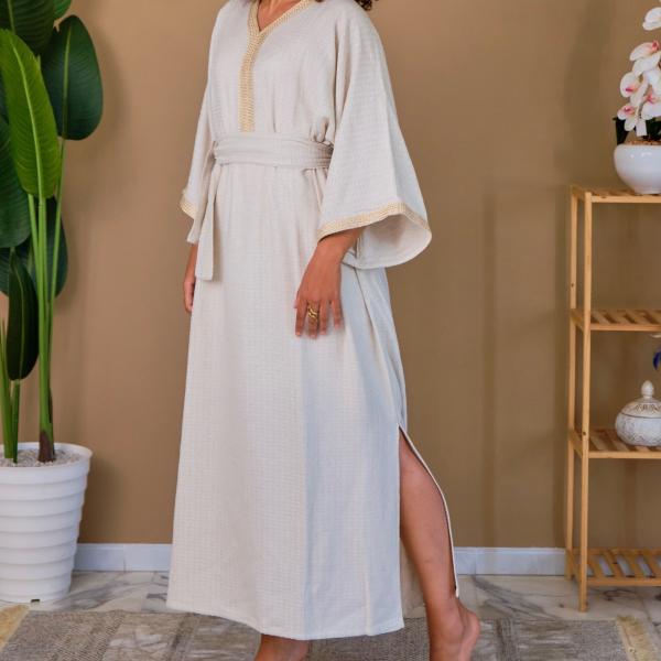 Robe Warda en lin naturel tissé