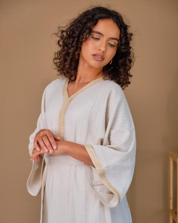Robe Warda en lin naturel tissé