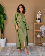 Ensemble jupe en lin naturel Kaki