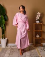 Ensemble jupe en lin naturel fluide pinky