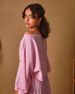 Ensemble jupe en lin naturel fluide pinky