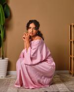 Ensemble jupe en lin naturel fluide pinky