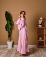 Ensemble jupe en lin naturel fluide pinky