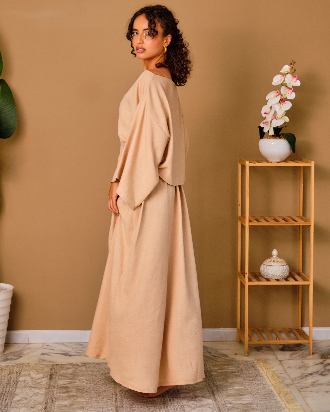 Ensemble jupe en lin naturel Sahara