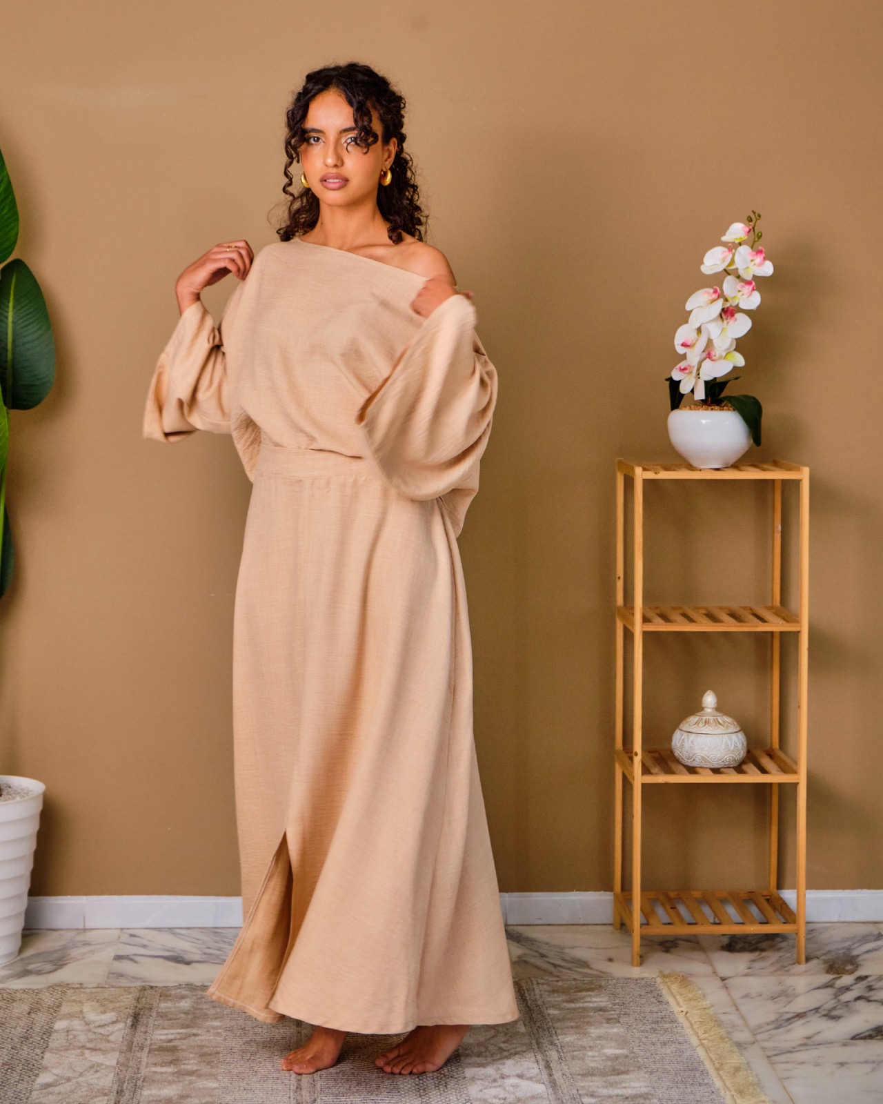 Ensemble jupe en lin naturel Sahara