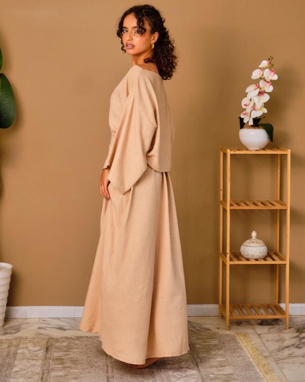 Ensemble jupe en lin naturel Sahara