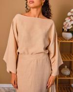 Ensemble jupe en lin naturel Sahara