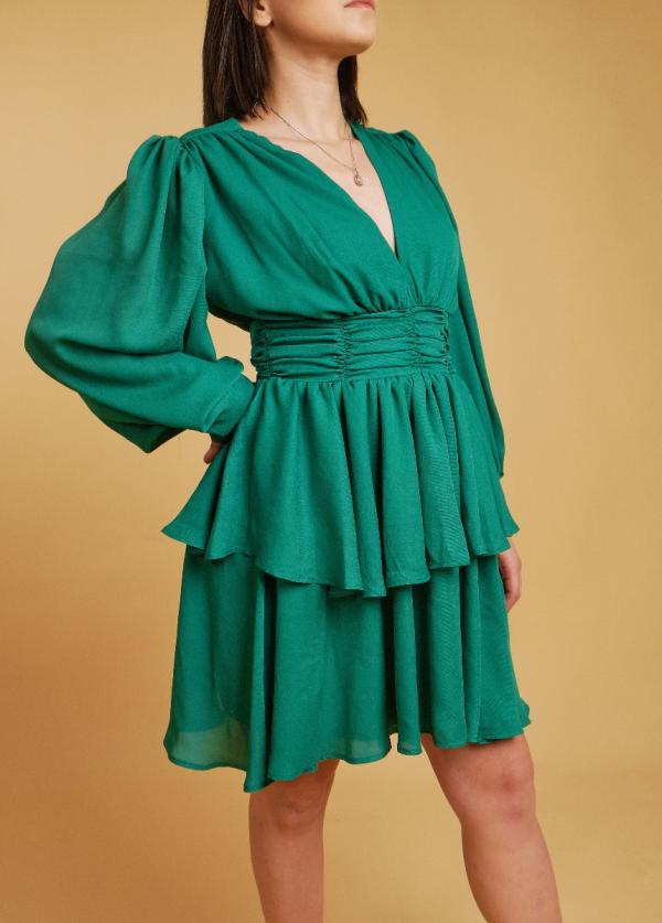 Robe romantique verte