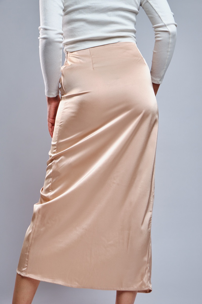 Jupe gold détail noeud