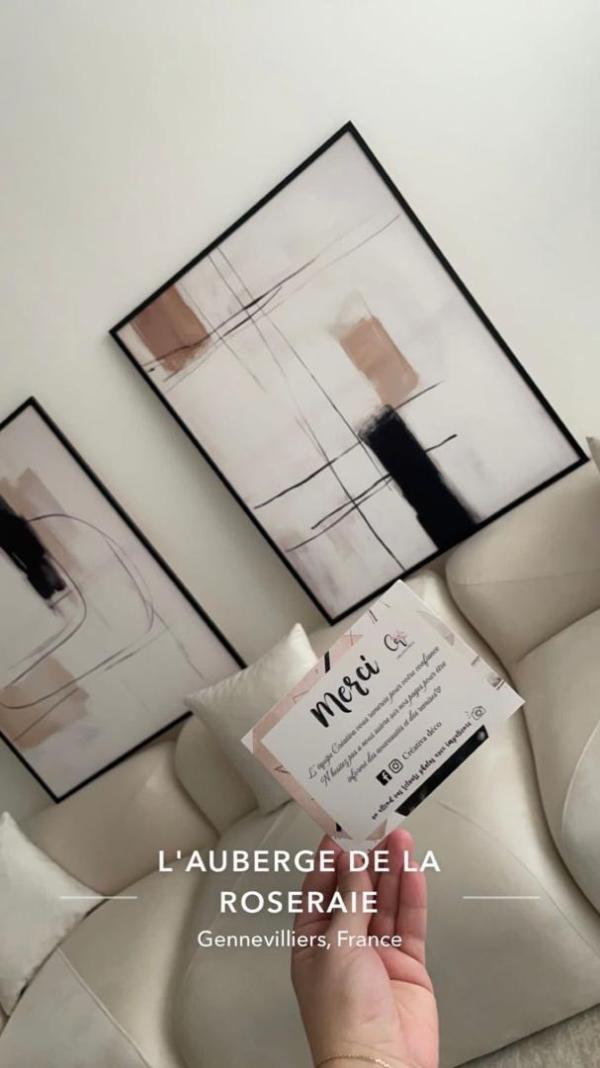 Art contemporain Beige & noir 