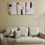 Art contemporain Beige & noir 