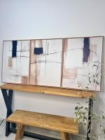 Art contemporain Beige & noir 