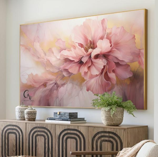 Floral Abstrait rose 