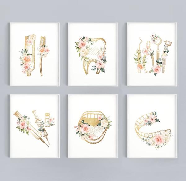 Dentiste Floral ( 6 de taille similaire )