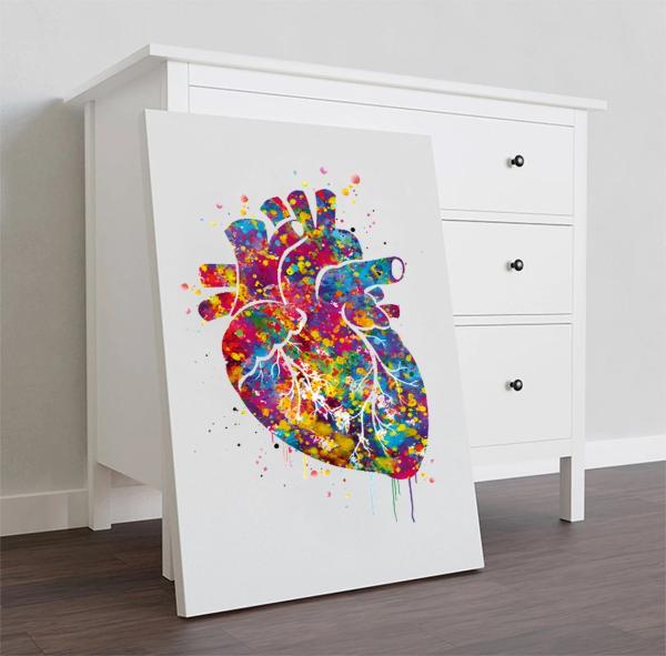 Coeur colorée 