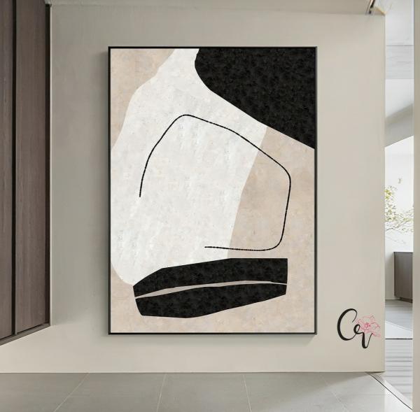 Abstrait beige& noir 