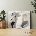 Painting abstract black & beige 