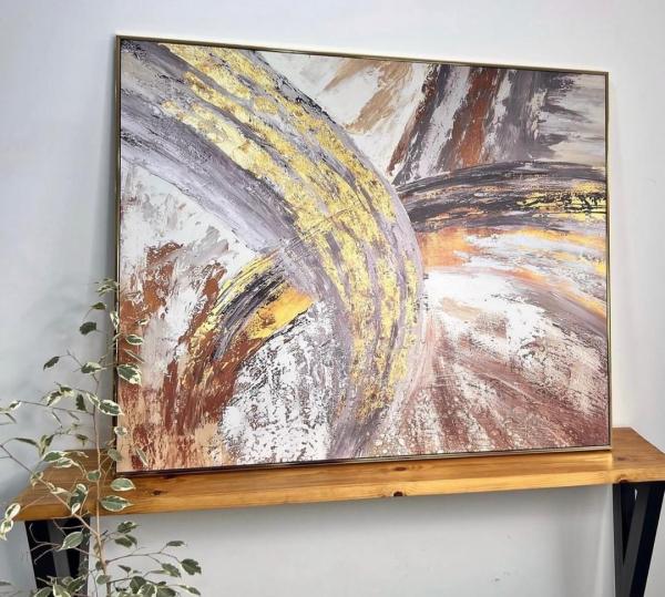 Abstrait grey & gold 