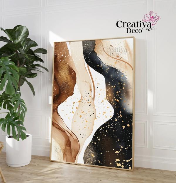Abstrait poussière noir & marron 