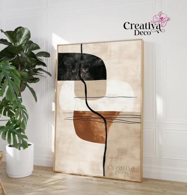 Forme Géométrique noir & beige 